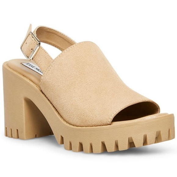 Steve Madden | Sunnyside Slingback Lug Sole Sandals In Tan Size 10M - Picture 3 of 12